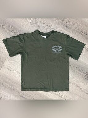 NEW Saint x Louis Collab Men's Apparel Relaxed Boxy Fit Olive Green T Shirt -Med